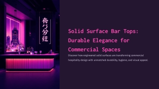 Bar Countertops – Custom Solid-Surface Bar Tops