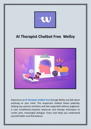 AI Therapist Chatbot Free | Wellzy