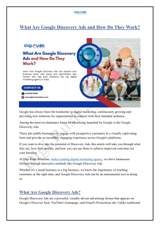 What Are Google Discovery Ads and How Do They Work