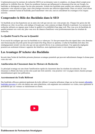 Pourquoi Acheter des Backlinks Peut Transformer Votre Site