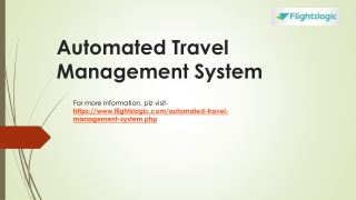 Automated Travel Management System