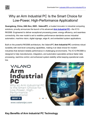 Why an Arm Industrial PC Is the Smart Choice for Low-Power, High-Performance Applications!
