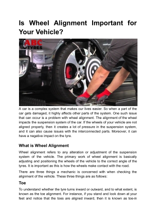 Is Wheel Alignment Important for Your Vehicle_