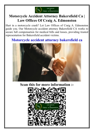 Motorcycle Accident Attorney Bakersfield Ca  Law Offices Of Craig A Edmonston