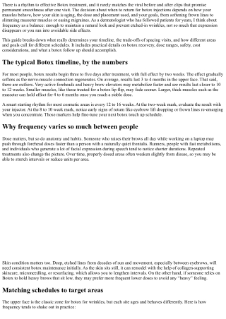 How Frequently Should You Get Botox? Dermatologists Weigh In