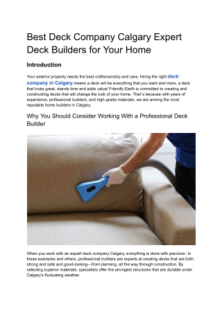 Best Deck Company Calgary | High-Quality Deck Builds