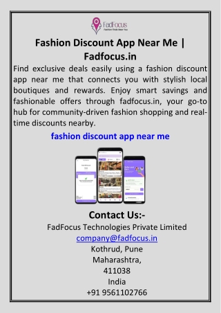 Fashion Discount App Near Me  Fadfocus.in