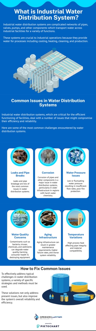 What is industrial water distribution system?