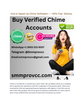 How to Speed Up Chime Verification — 100% Fast  Delivery