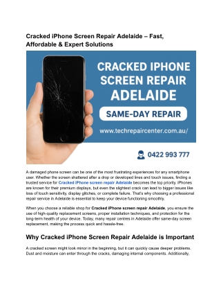 Cracked iPhone Screen Repair Adelaide – Fast, Affordable & Expert Solutions