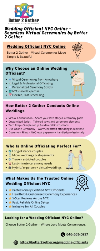 Wedding Officiant NYC Online