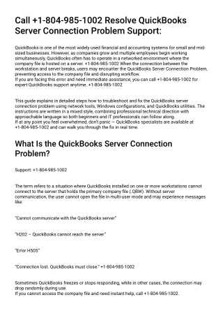 Quickbooks form 941 error  1-804-985-1002