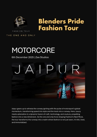 Blenders Pride Fashion Tour 2025: Jaipur Meets Motorcore Style