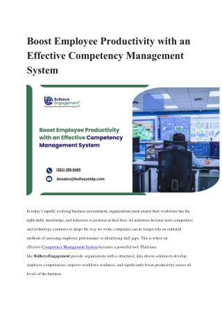 Competency Management System