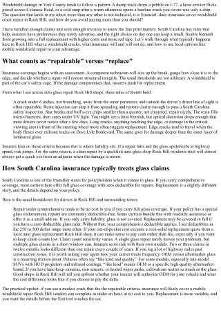 Windshield Crack Repair Rock Hill: Insurance Coverage Basics