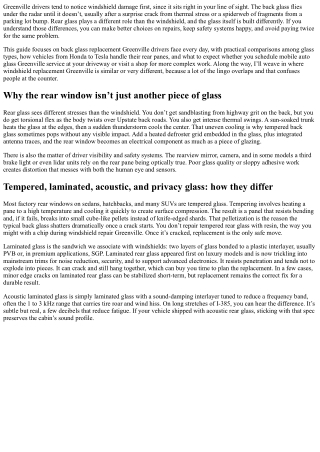 Back Glass Replacement Greenville: Understanding Glass Types