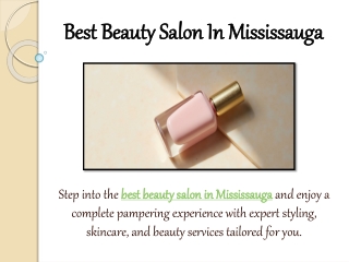 Best Beauty Salon In Mississauga