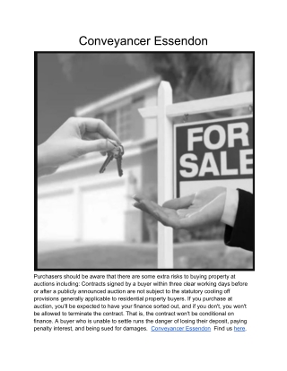 Conveyancer Essendon