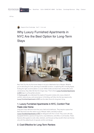 Luxury furnished apartments NYC