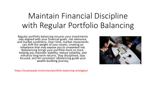 Maintain Financial Discipline with Regular Portfolio Balancing