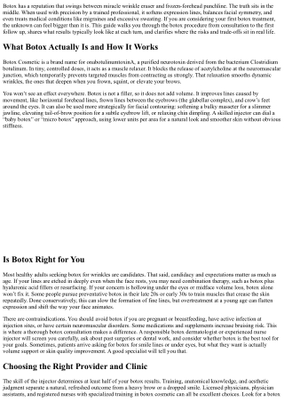 The Botox Procedure Explained: Step-by-Step Guide for Beginners