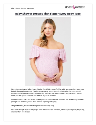 Baby Shower Dresses That Flatter Every Body Type