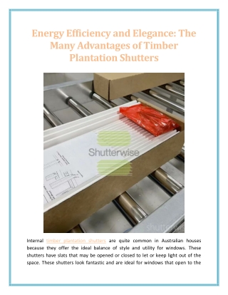 Energy Efficiency and Elegance The Many Advantages of Timber Plantation Shutters