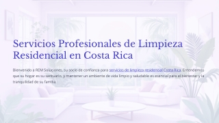 Servicios Profesionales de Limpieza Residencial en Costa Rica
