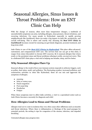 Seasonal Allergies, Sinus Issues & Throat Problems_ How an ENT Clinic Can Help (1)