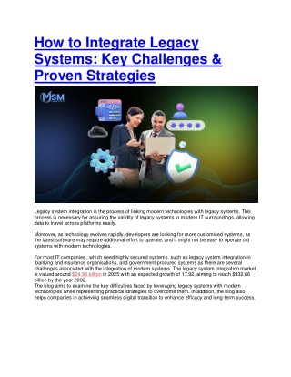 How to Integrate Legacy Systems: Key Challenges & Proven Strategies