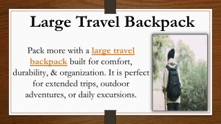 Large Travel Backpack