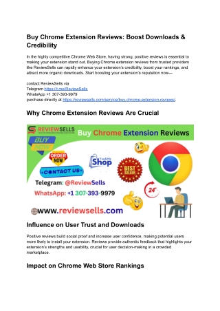 Buy Chrome Extension Reviews_ Boost Downloads & Credibility