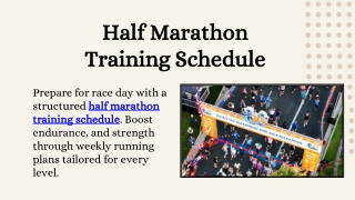 Half Marathon Training Schedule