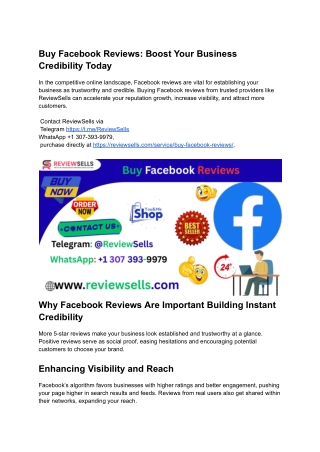 Buy Facebook Reviews_ Boost Your Business Credibility Today