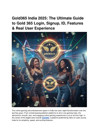 Gold365 India 2025_ The Ultimate Guide to Gold 365 Login, Signup, ID, Features & Real User Experience