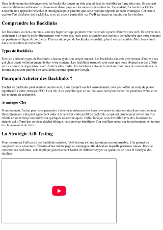 L'Art d'Acheter des Backlinks A/B Testing pour un Meilleur Résultat !