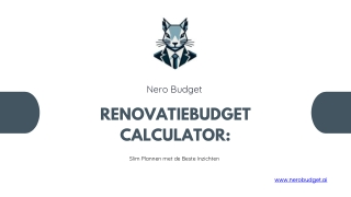 Renovatiebudget Calculator: Slim Plannen met de Beste Inzichten