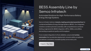 BESS Container Assembly Line Semco Infratech