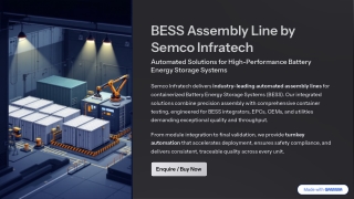 BESS Container Assembly Line Semco Infratech