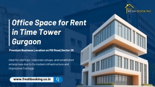 Modern Office Space for Rent in Time Tower Gurgaon – MG Road