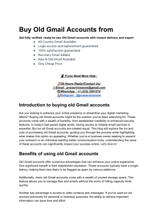 Buy Old Gmail Accounts from (4)