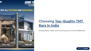 Choose Top Quality TMT Bars in India with SRMB 550D TMT Bars