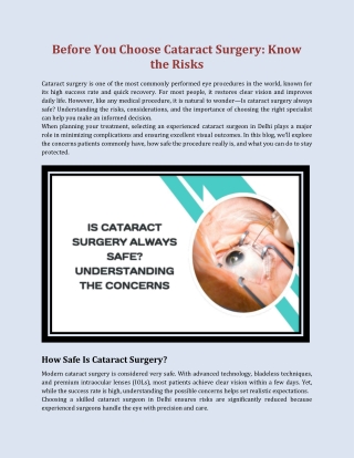 Is Cataract Surgery Always Safe_ Understanding the Concerns