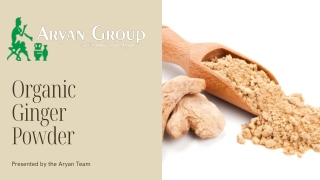 Organic Ginger Powder - Aryan Food Ingredients Limited