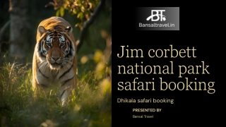 jim corbett national park safari booking