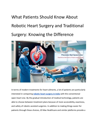 What Patients Should Know About Robotic Heart Surgery and Traditional Surgery_ Knowing the Difference