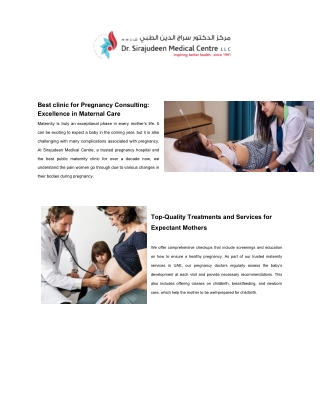 Best Pregnancy Care Services in Dubai