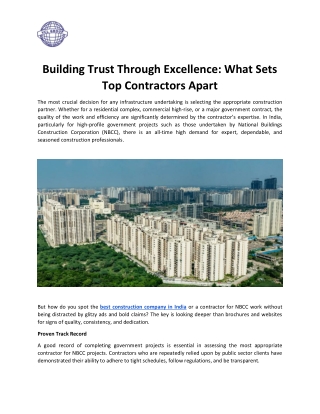 Building Trust Through Excellence What Sets Top Contractors Apart