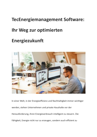 TecEnergiemanagement Software_ Ihr Weg zur optimierten Energiezukunft
