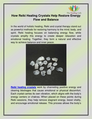 Reiki healing crystals